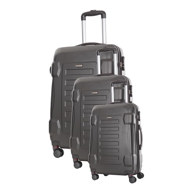 Travel One Set of 3 Grey Spinner Linden Suitcases 50/60/70cm