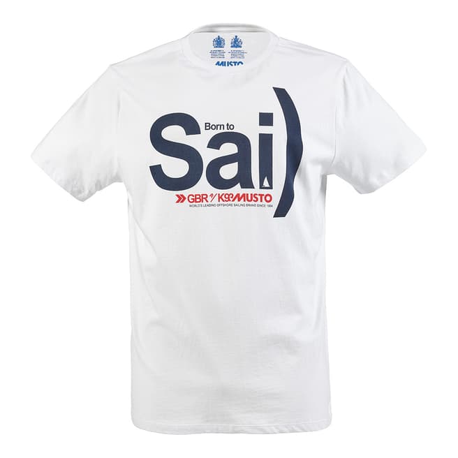 Musto Men's White Born To Sail SS T-Shirt