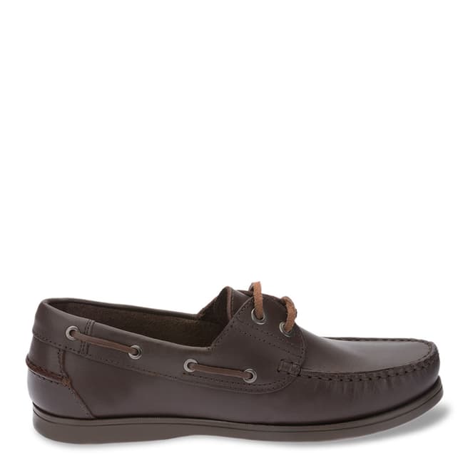 Cap Au Sud Men's Dark Brown Leather Boat Shoes