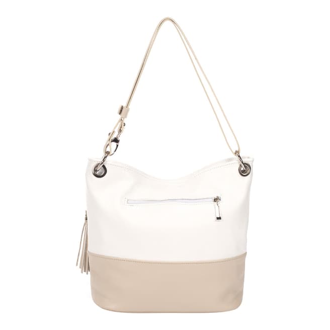 Giorgio Costa White/Cream Leather Shoulder Bag