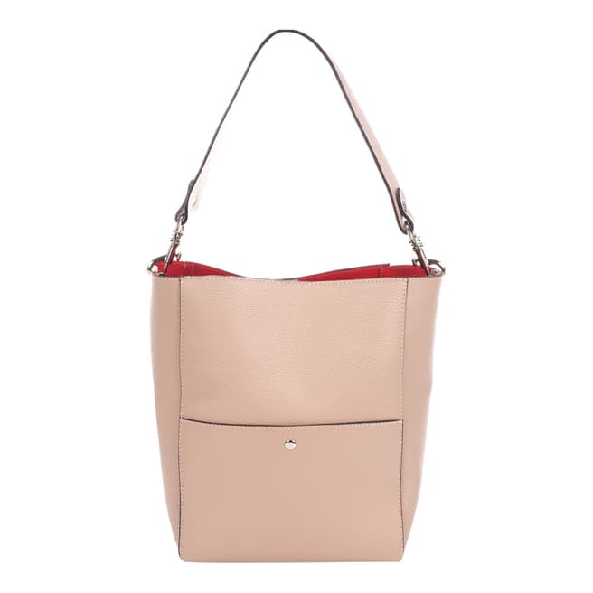 Giulia Massari Pink Leather Bucket Bag