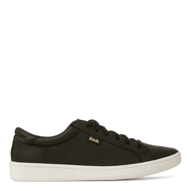 Keds Women's Black Leather Ace Low Top Sneakers