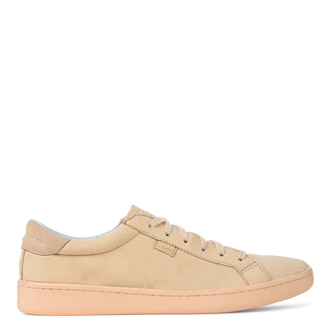 Keds Women's Pale Peach Leather Ace Mono Low Top Sneakers