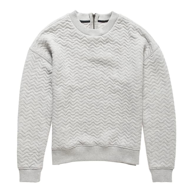 Superdry Grey Marl Quilted Nordic Crew Neck