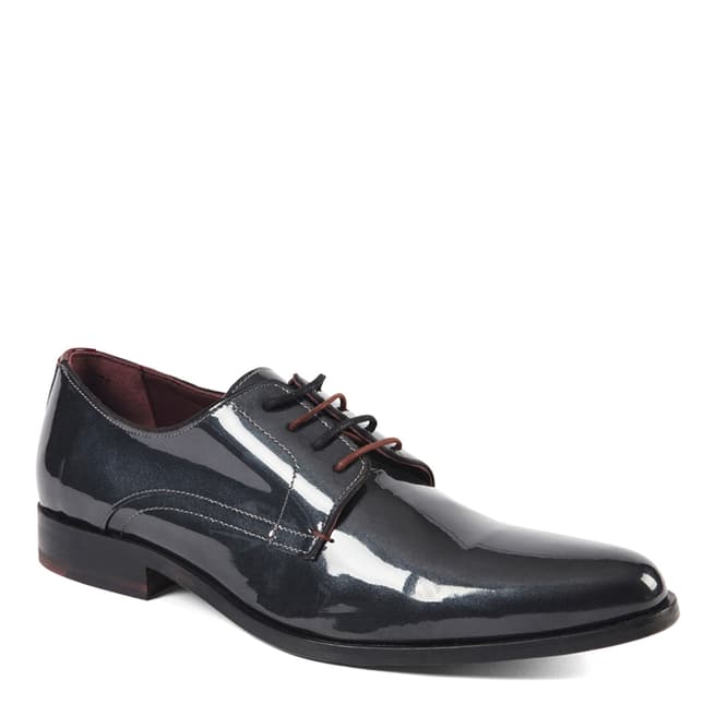 Ted Baker Grey Patent Leather Aundre Derby Shoes