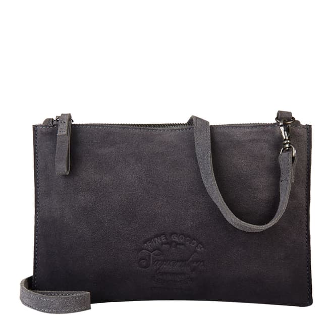 Superdry Grey Leather Anneka Ombre Clutch Bag