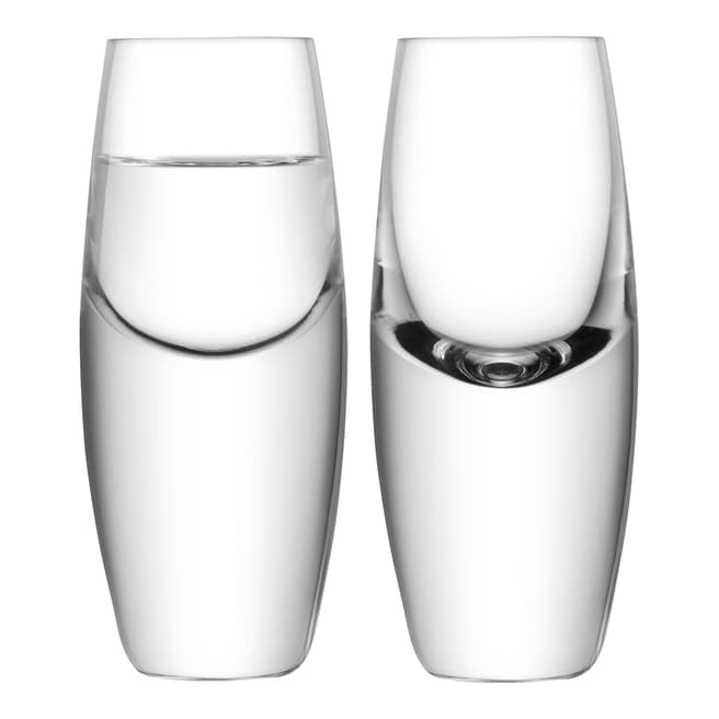 LSA Set of Two Bullet Vodka Glass Clear, 70ml