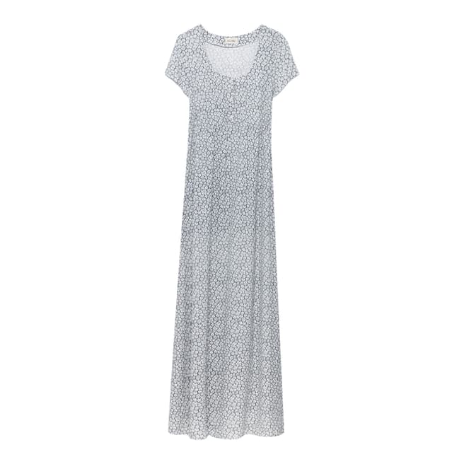 American Vintage Blue/White Floral Yacqui Maxi Dress
