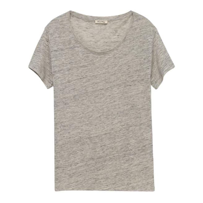 American Vintage Grey Quincy Linen T-Shirt