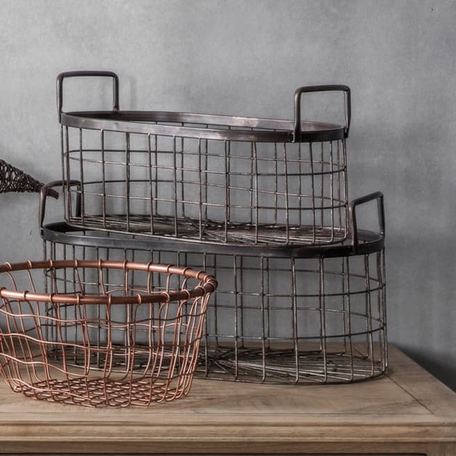 Gallery Living Set of 2 Lonnie Metal Baskets