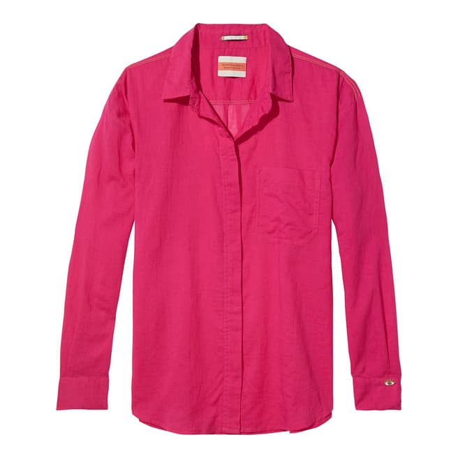 Maison Scotch by Scotch & Soda Pink Flamingo Cotton Shirt