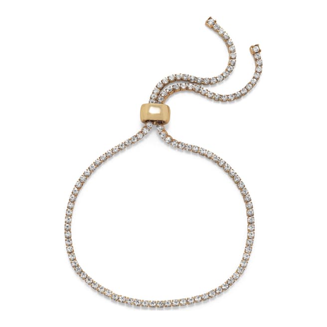 Chloe Collection by Liv Oliver Gold Adjustable Crystal Bracelet