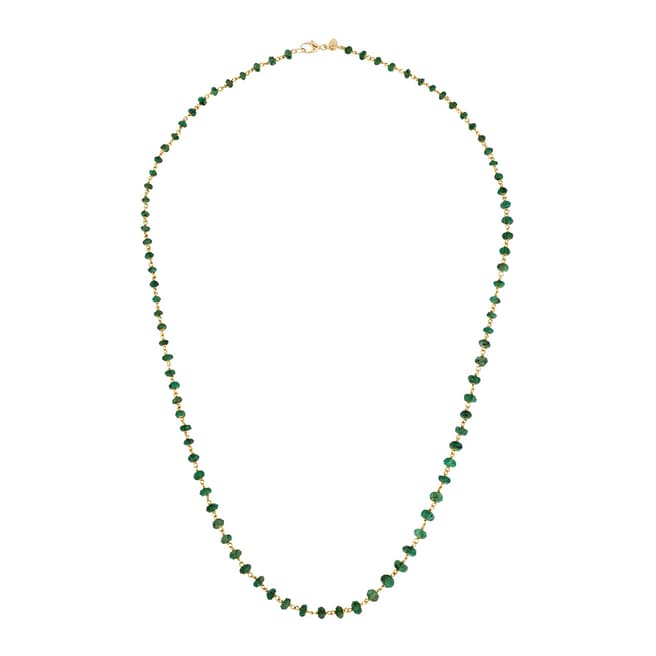 Chloe Collection by Liv Oliver Emerald Bead Necklace