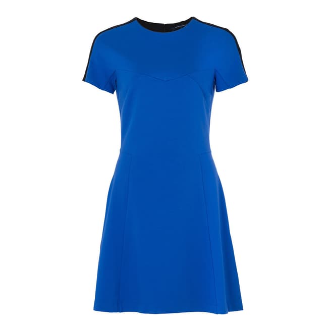 French Connection Blue Lula Stretch Flared Dress