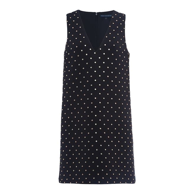 French Connection Black Diamond Drop Embellished Dress