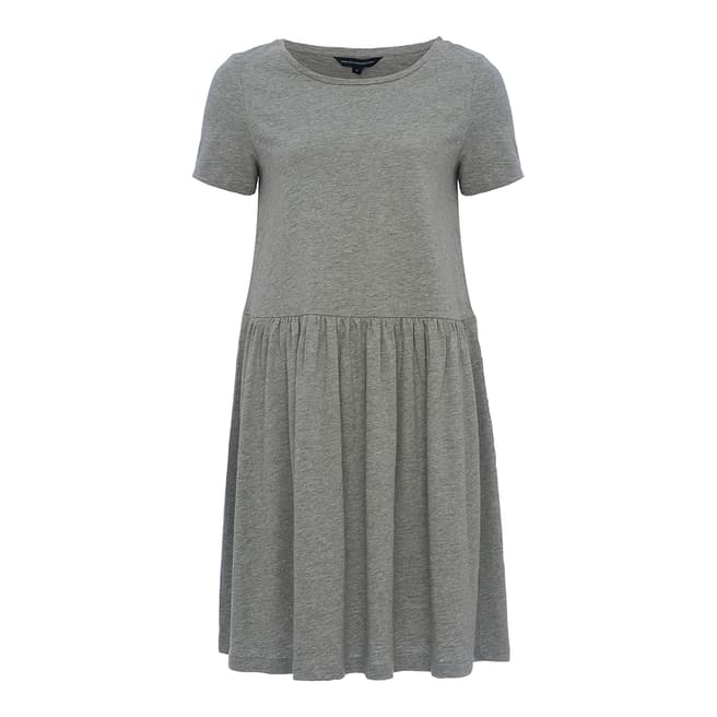 French Connection Mid Grey Louis Cotton Jersey Flared Dress