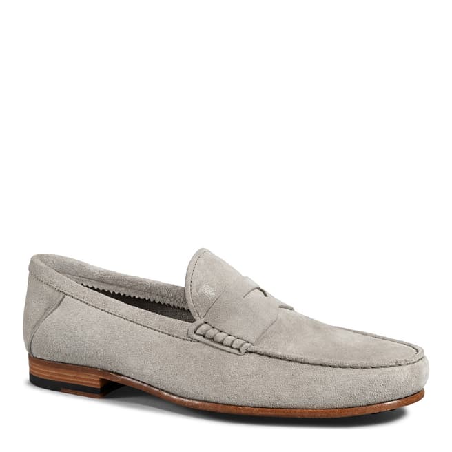 Tod's Men's Light Grey Suede Loafers