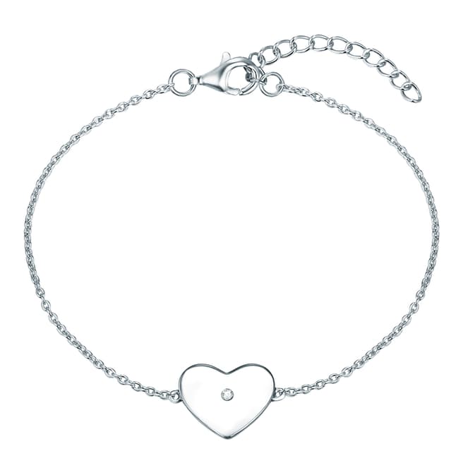 Tess Diamonds Silver Heart Bracelet