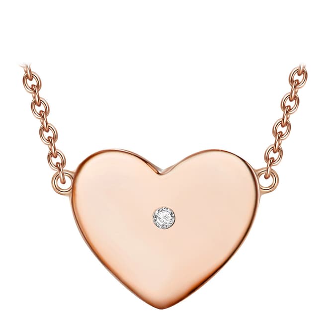 Tess Diamonds Rose Gold Heart Necklace