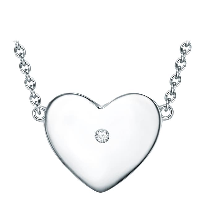 Tess Diamonds Silver  Heart Necklace