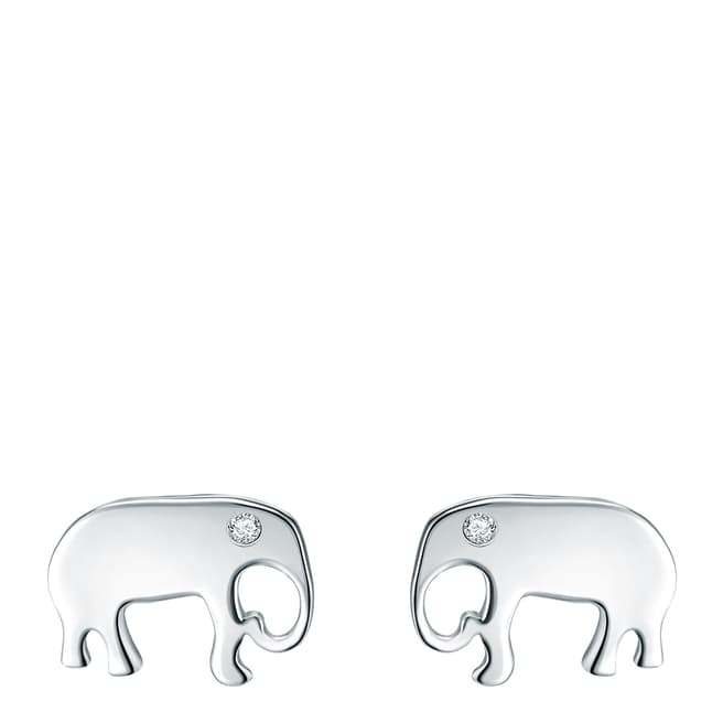 Tess Diamonds Elephant Silver Earrings