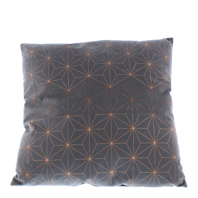 Festive Grey Geometric Pattern Cushion 45cm 