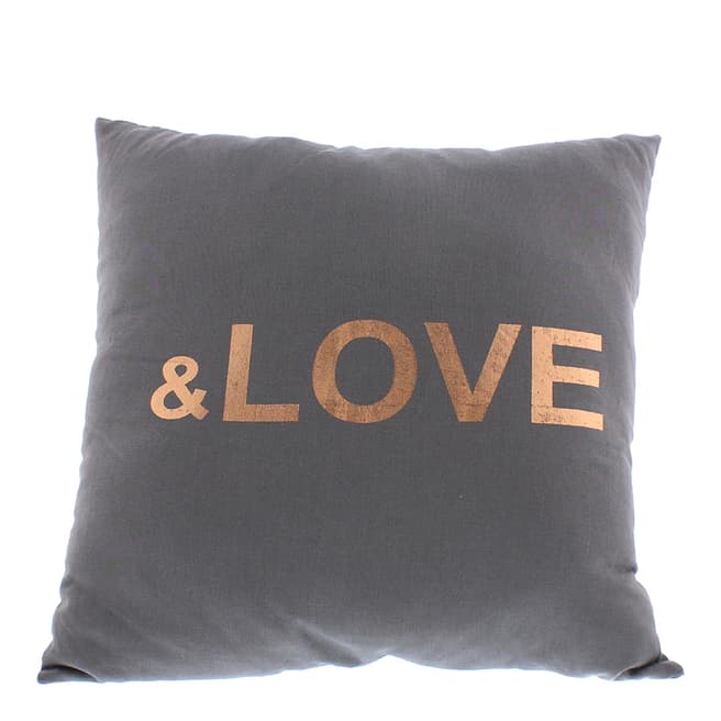 Festive Grey Love Cushion 45x45cm
