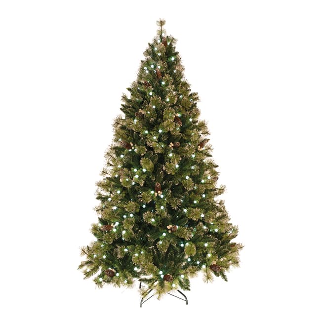 Festive Green Pre Lit Snowball Pine Tree 120cm 
