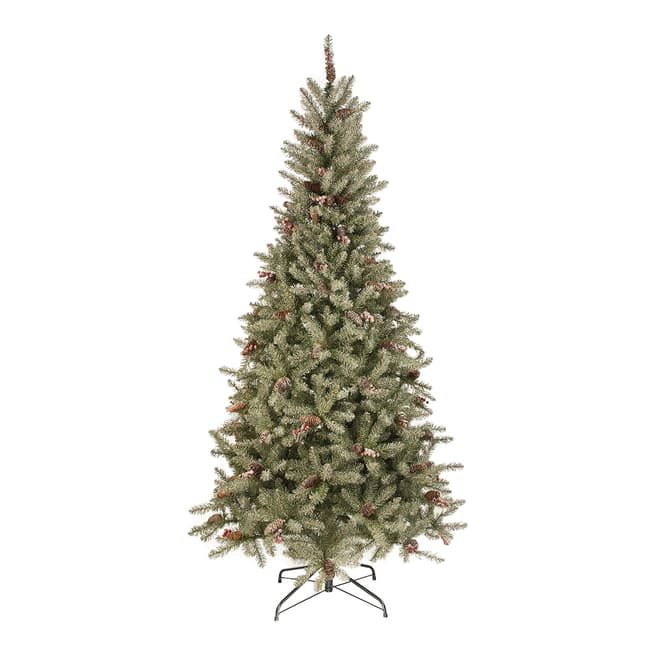 Festive Green Frosted Bristle Cone Tree 180cm 