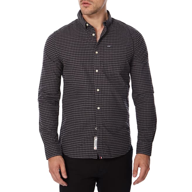 Superdry Grey Cotton Ultimate Oxford  Shirt