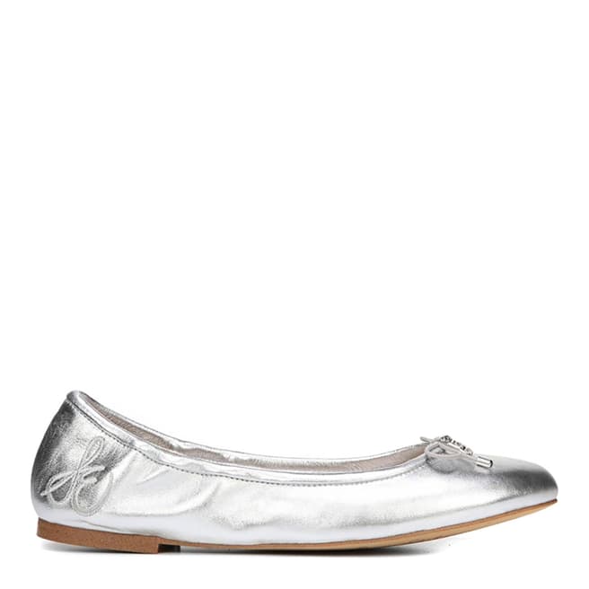 Sam Edelman Soft Silver Leather Felicia Ballet Flats