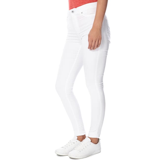 Superdry Optic White Sophia High Waist Super Skinny Denim Jeans
