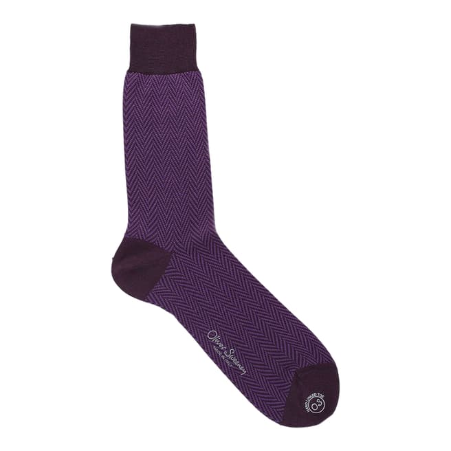 Oliver Sweeney Men's Purple Beltrami Socks