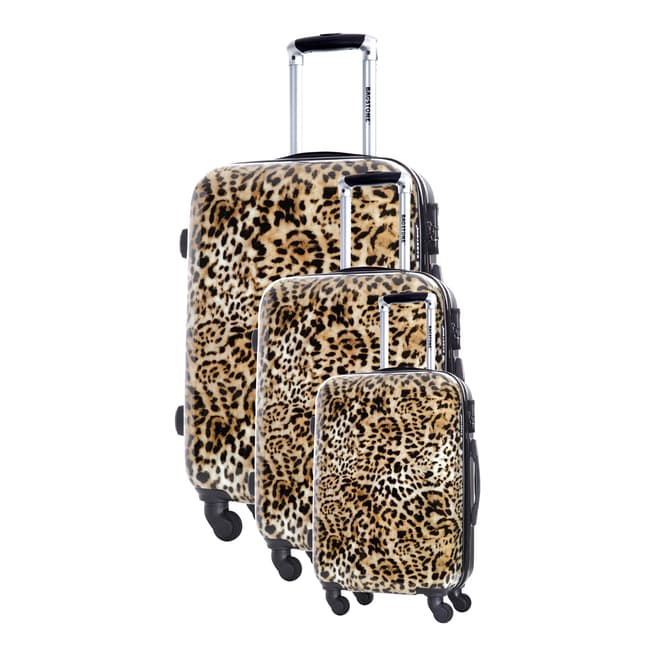 Bagstone Printed Set of 3 Wendy Spinner Suitcases 45/55/65cm