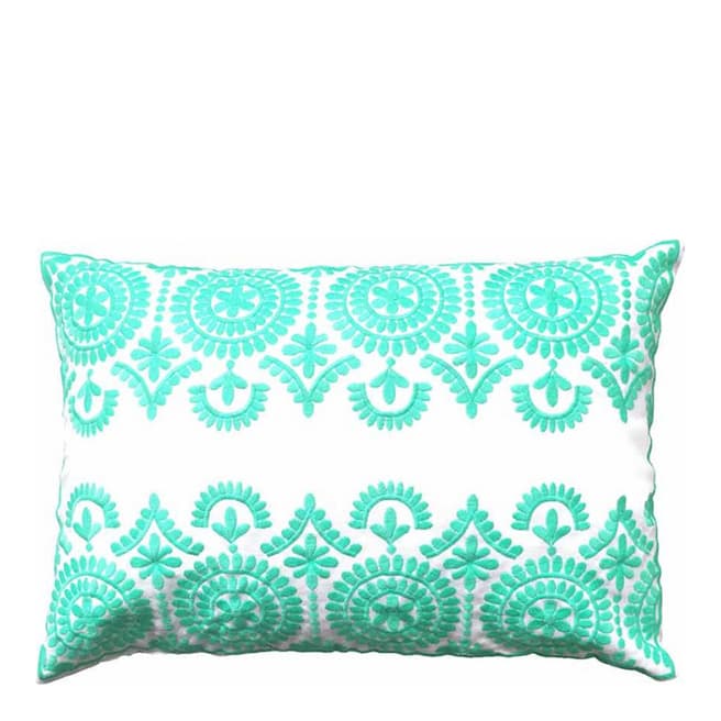 Bombay Duck Mint Safi Embroidered Cushion 35x50cm