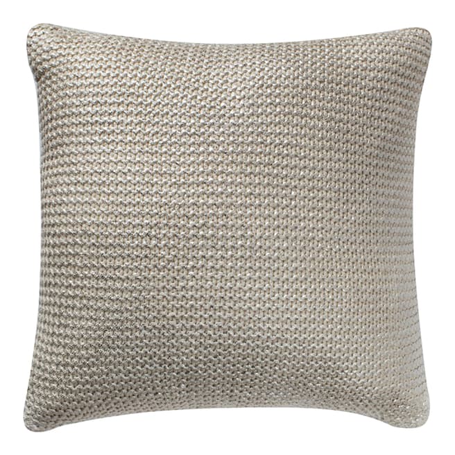 Gallery Living Silver Galena Metallic Knitted Cushion 45x45cm