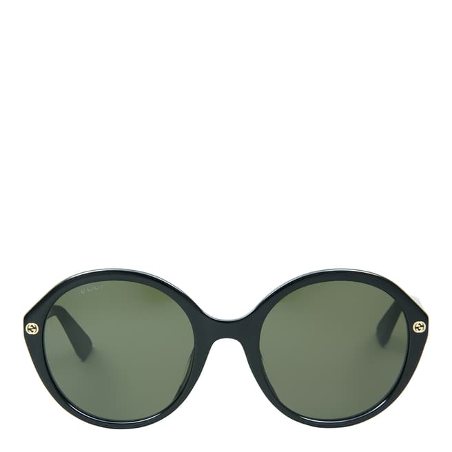 Gucci Women's Black/Green Sunglasses 55mm