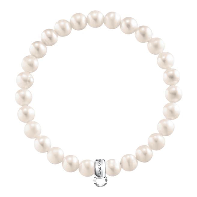 Thomas Sabo White Pearl Charm Bracelet