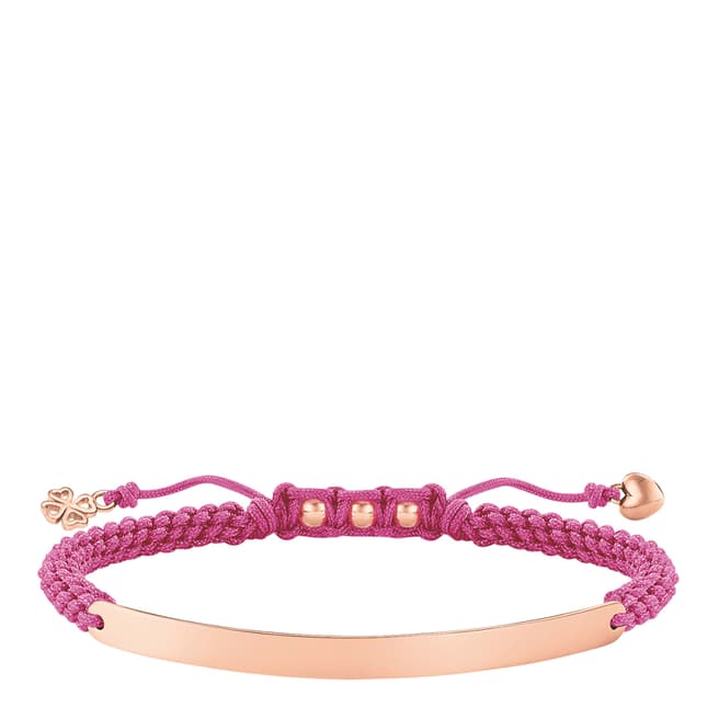 Thomas Sabo Rose Gold/Pink Heart Love Bridge Bracelet
