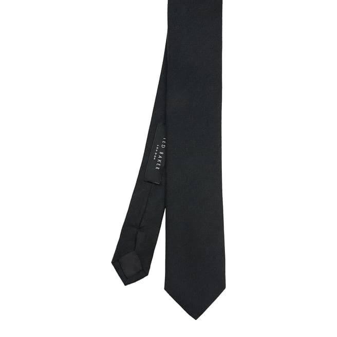 Ted Baker Men's Black Marnew Fine Herringbone 5.5cm Tie