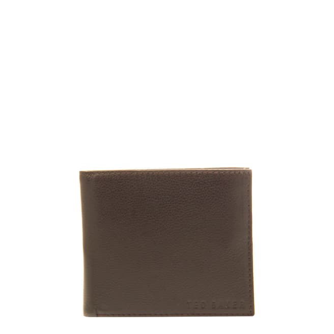 Ted Baker Men's Chocolate Leather Bitfold Wallet