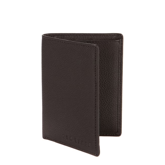 Ted Baker Men's Chocolate Leather Tealeev Mini Card Note Wallet