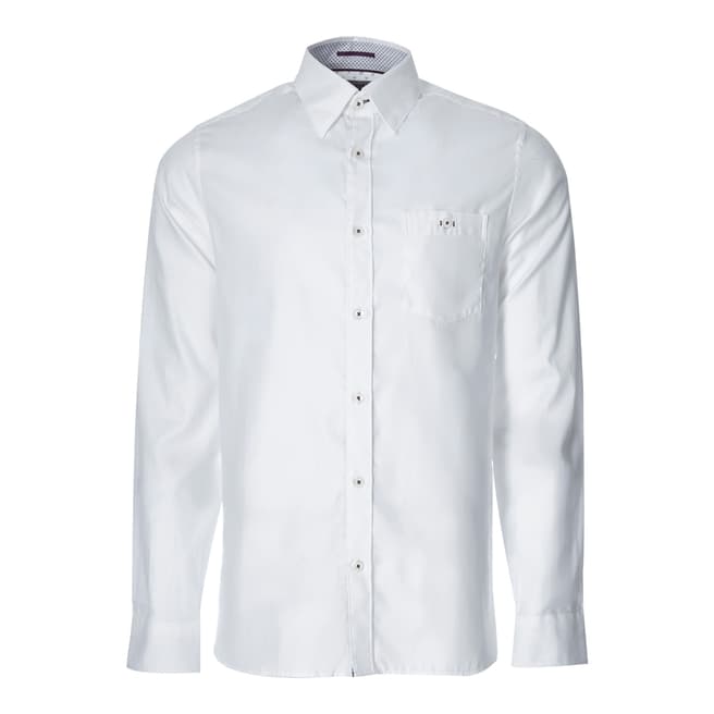 Ted Baker White Cotton Oxford Shirt