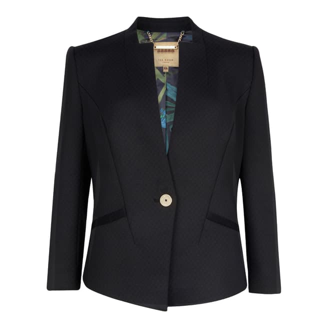 Ted Baker Black Neoprene Suit Jacket