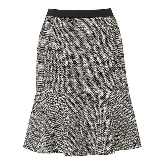 L K Bennett Black/Cream Cynthia Tweed Skirt