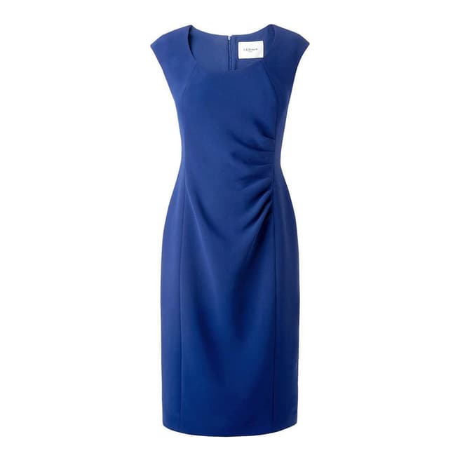 L K Bennett Blue Roxa Fitted Dress