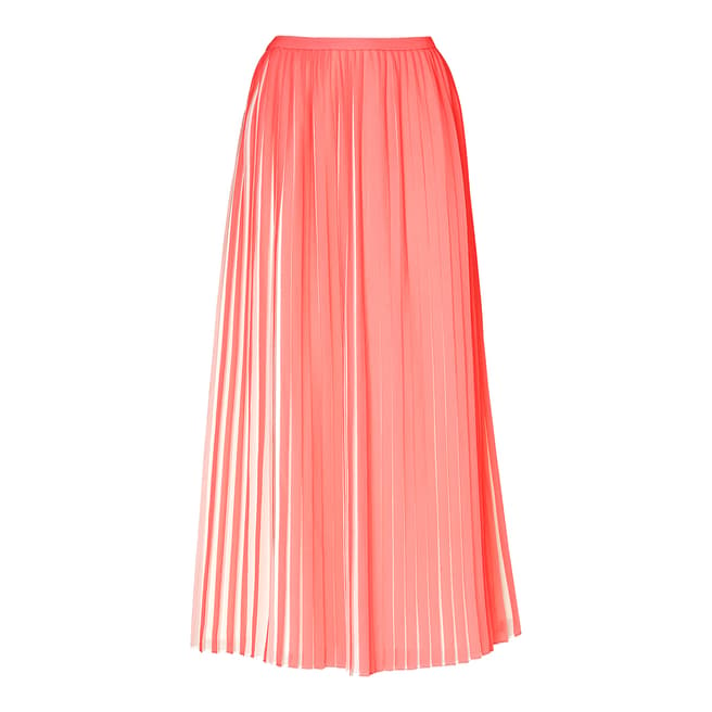 L K Bennett Pink Sasoona Pleated Skirt