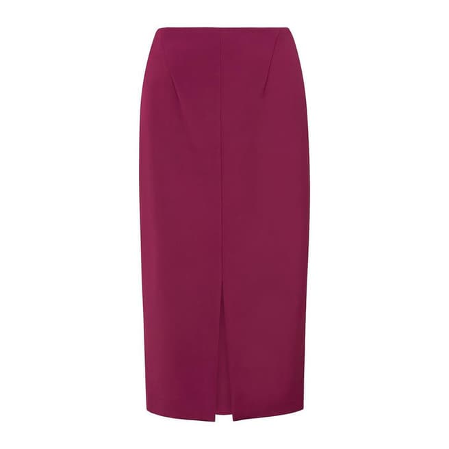 L K Bennett Dark Pink Calia Split Skirt