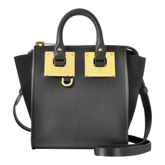 Sophie Hulme Black Leather Small Holmes North South Tote Bag