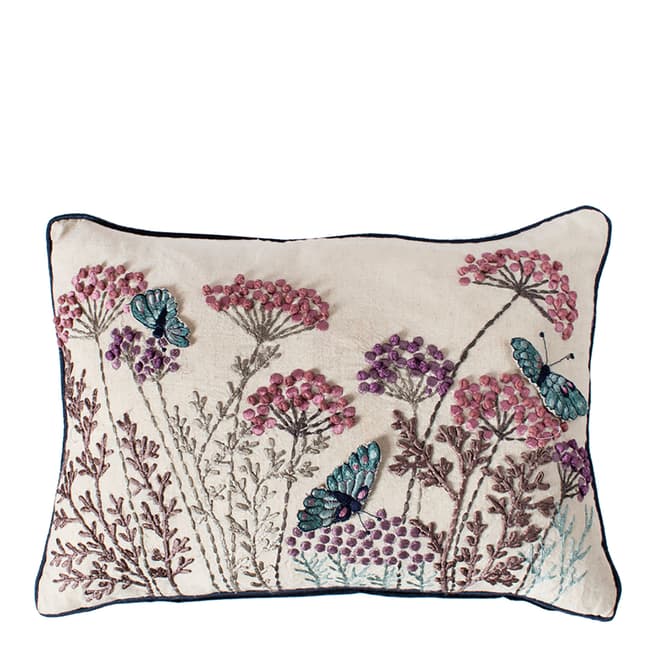 Kilburn & Scott Beige Patterdale Embroidered Cushion 30x50cm